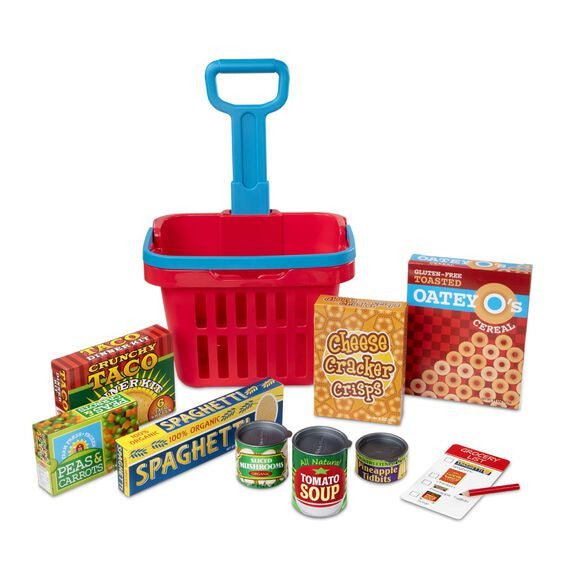 Melissa & Doug - Fill & Roll Grocery Basket Play Set