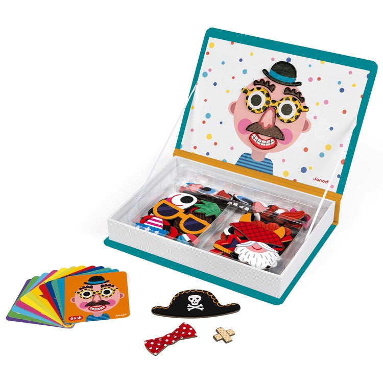 Janod - Boys Crazy Faces Magnetibook