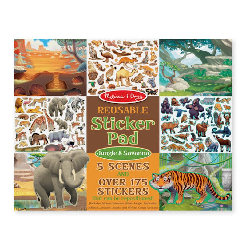 Melissa & Doug - Reusable Sticker Pad - Jungle & Savanna