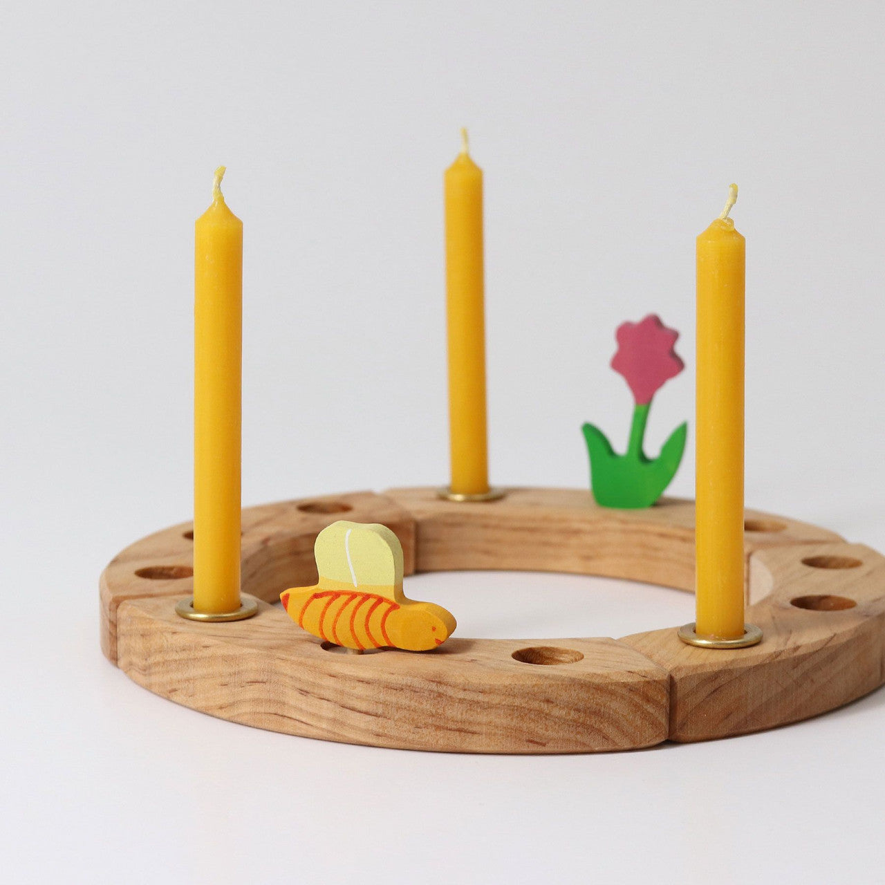 Grimm’s Amber Beeswax Candles (100%) VE 12 pack