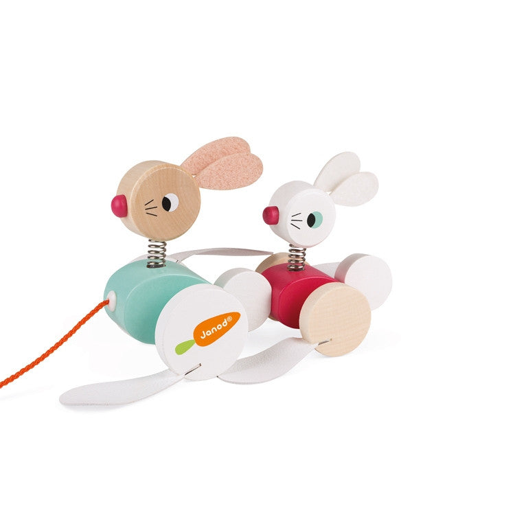 Janod Pull Along Rabbits