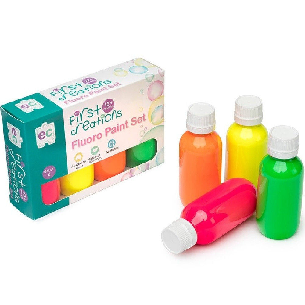 First Creations - Fluoro Paint 100ml Set of 4