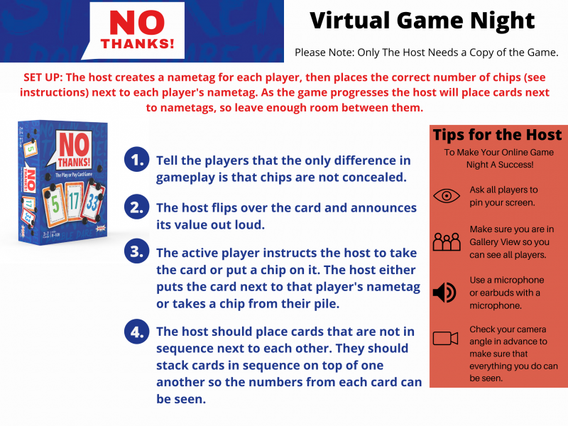 No Thanks! Card Game