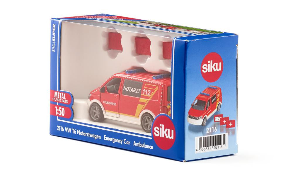 Siku - 2116 - VW T6 Emergency Car - 1:50 Scale