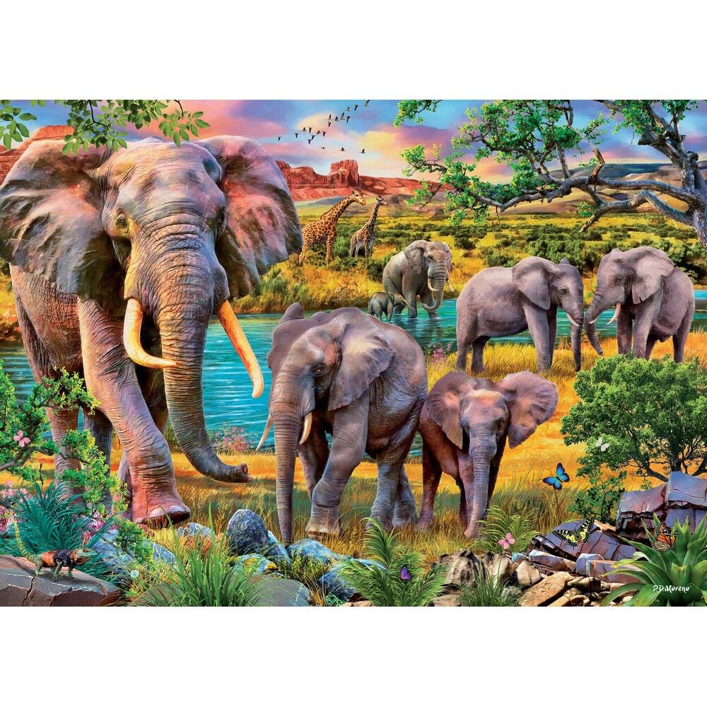 Holdson 1000pc - Call of the Wild - Elephants Walkabout Puzzle