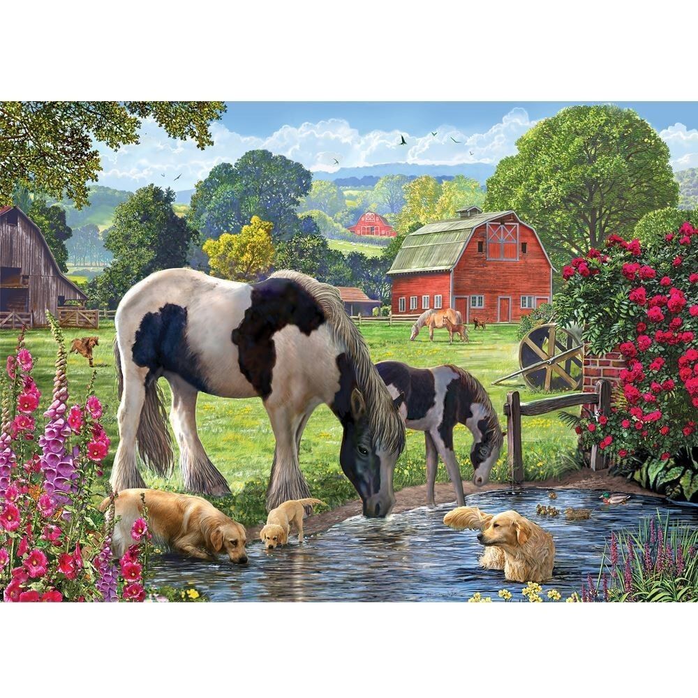 Holdson 1000pc - Horse & Hound Watering Hole Puzzle