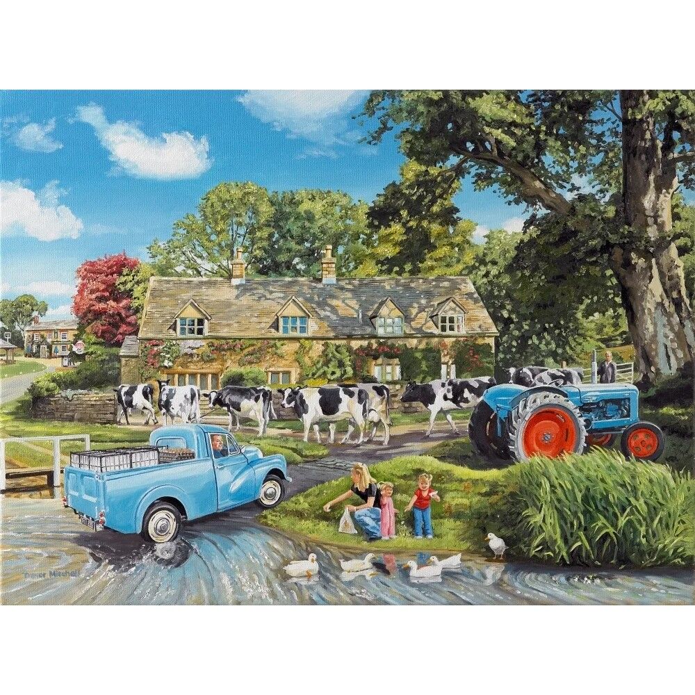 Holdson 1000pc - Village Kids Crossing The Ford Puzzle