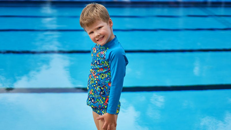 Funky Trunks - Toddler Boy's Zippy Rash Vest - Beep Beep