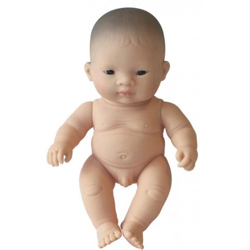 Miniland Doll 21cm - Asian Boy Baby Doll (undressed)