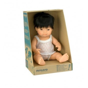 Miniland Doll 38cm - Asian Boy Baby Doll