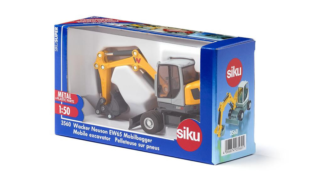 Siku - 3560 - Wacker Neuson EW65 Mobile Excavator - 1:50 Scale