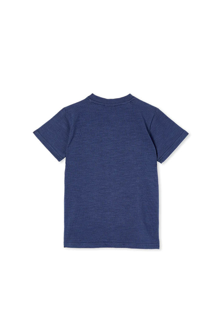 Oil Blue Slub Henley