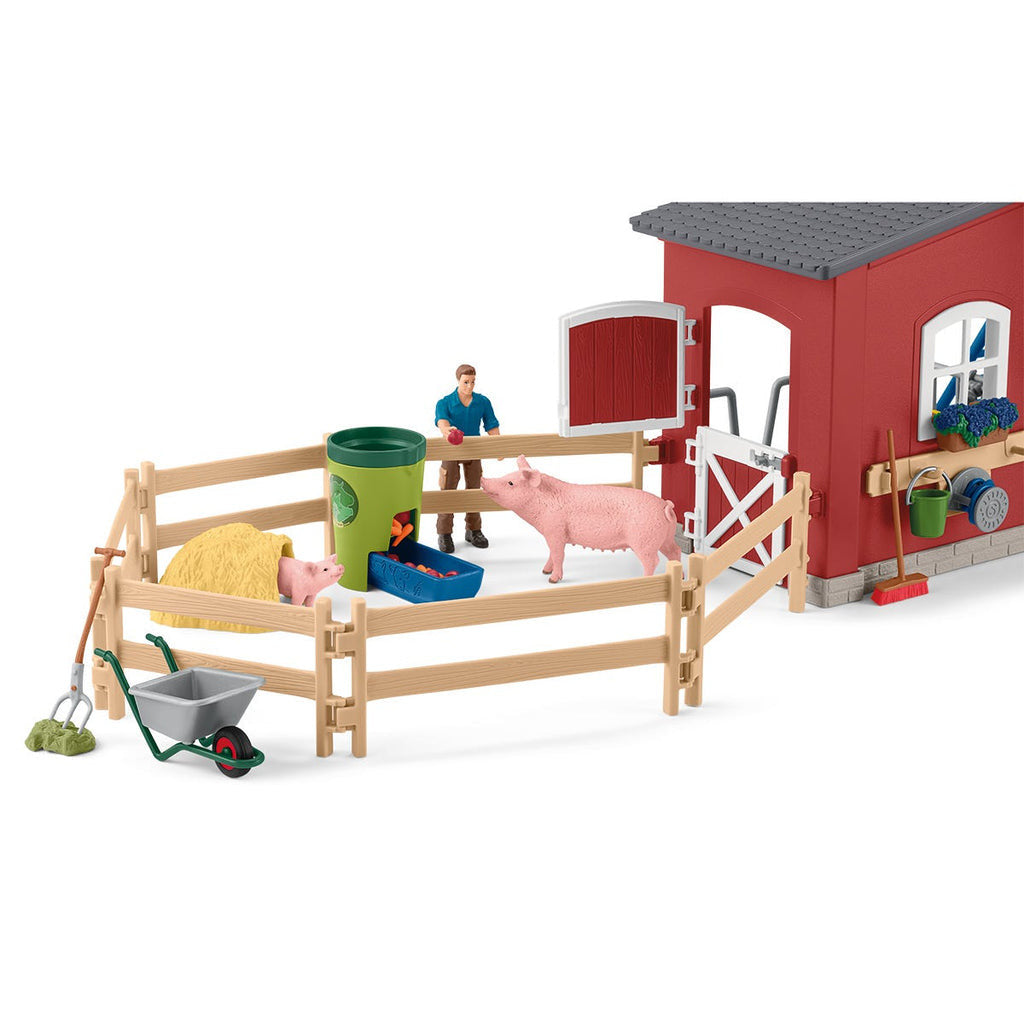 Schleich Farm Life - Large Red Barn with Animals and Accessories 42606