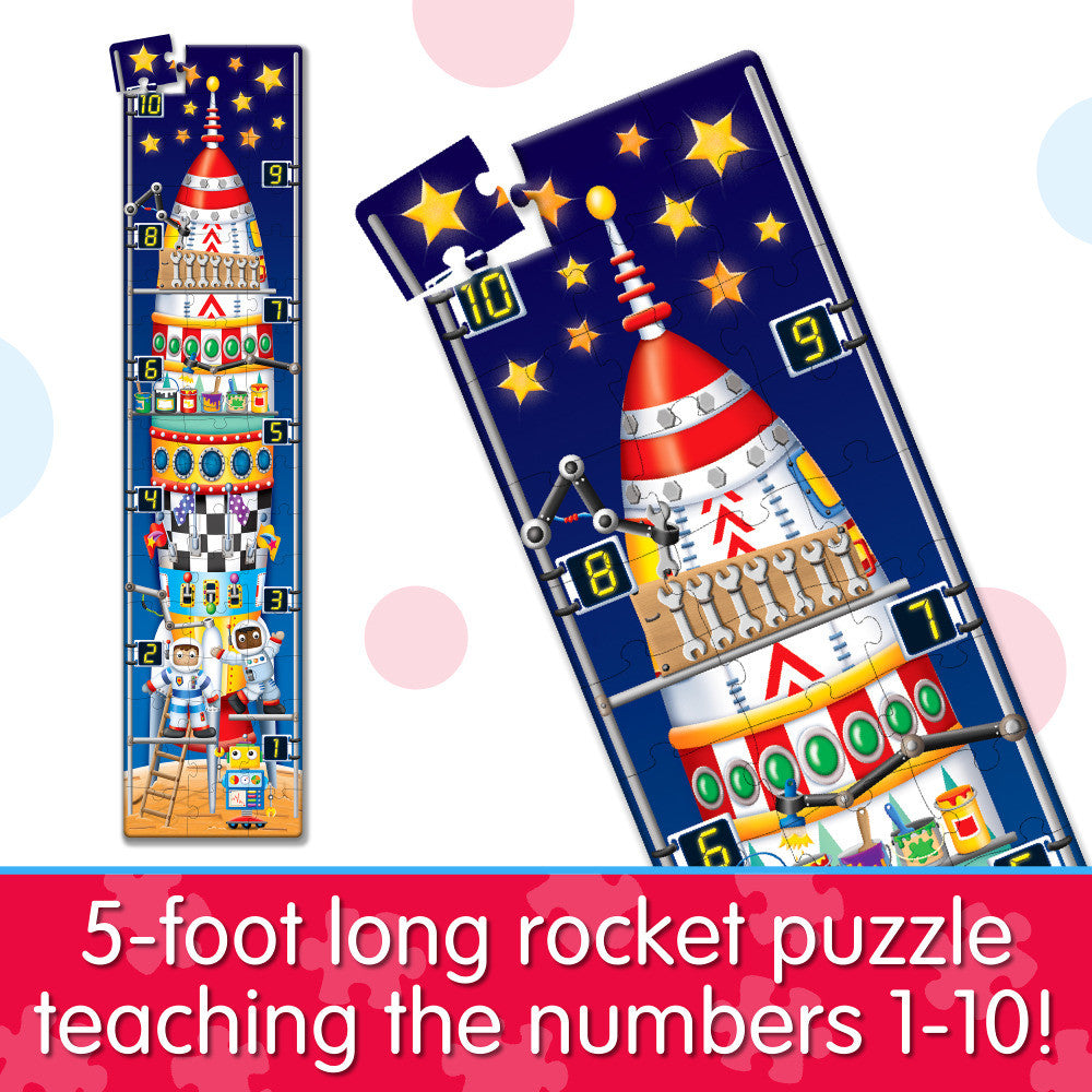 The Learning Journey - Long & Tall Puzzle - 123 Rocket Ship