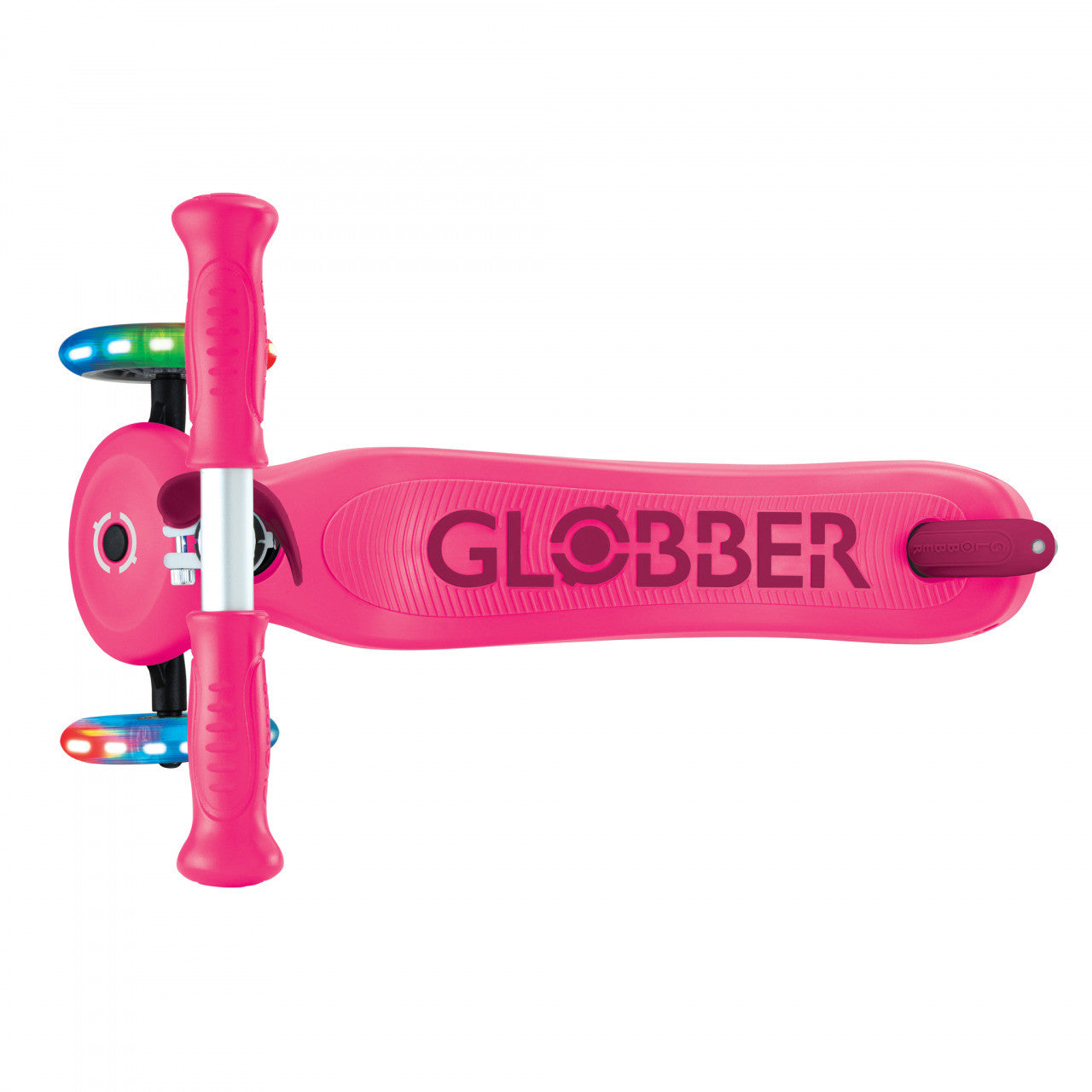 Globber - GO UP SPORTY Lights Scooter - Fuchsia Pink/ Dark Pink