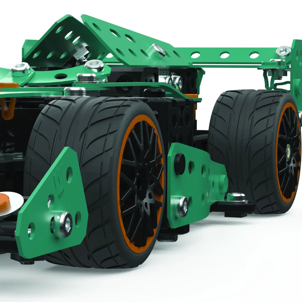 Meccano Masters - 2-in-1 Motorised Race Car STEM Building Kit 25201