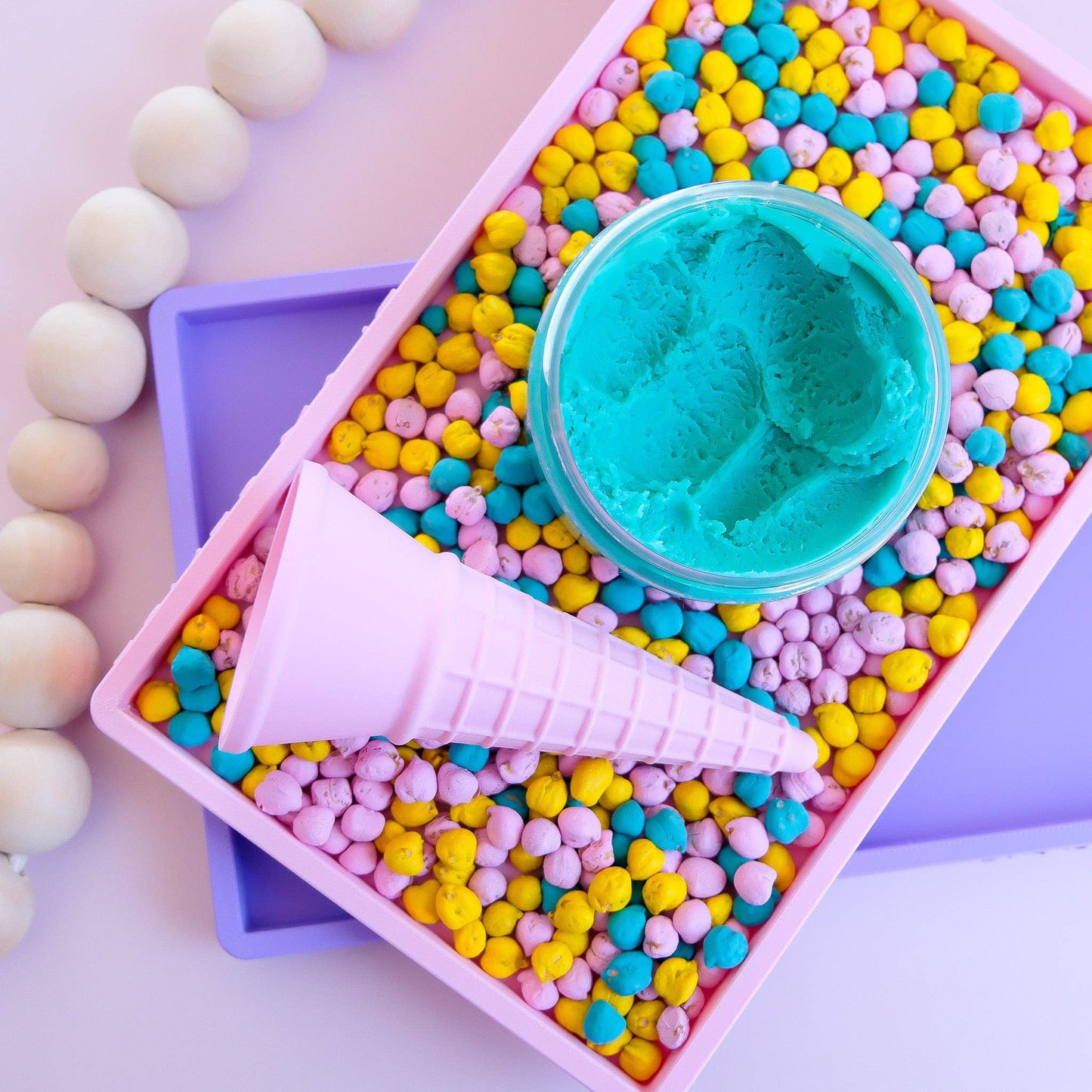 Play Sense Eco Playdough Eco Ice Cream Cone: Orange