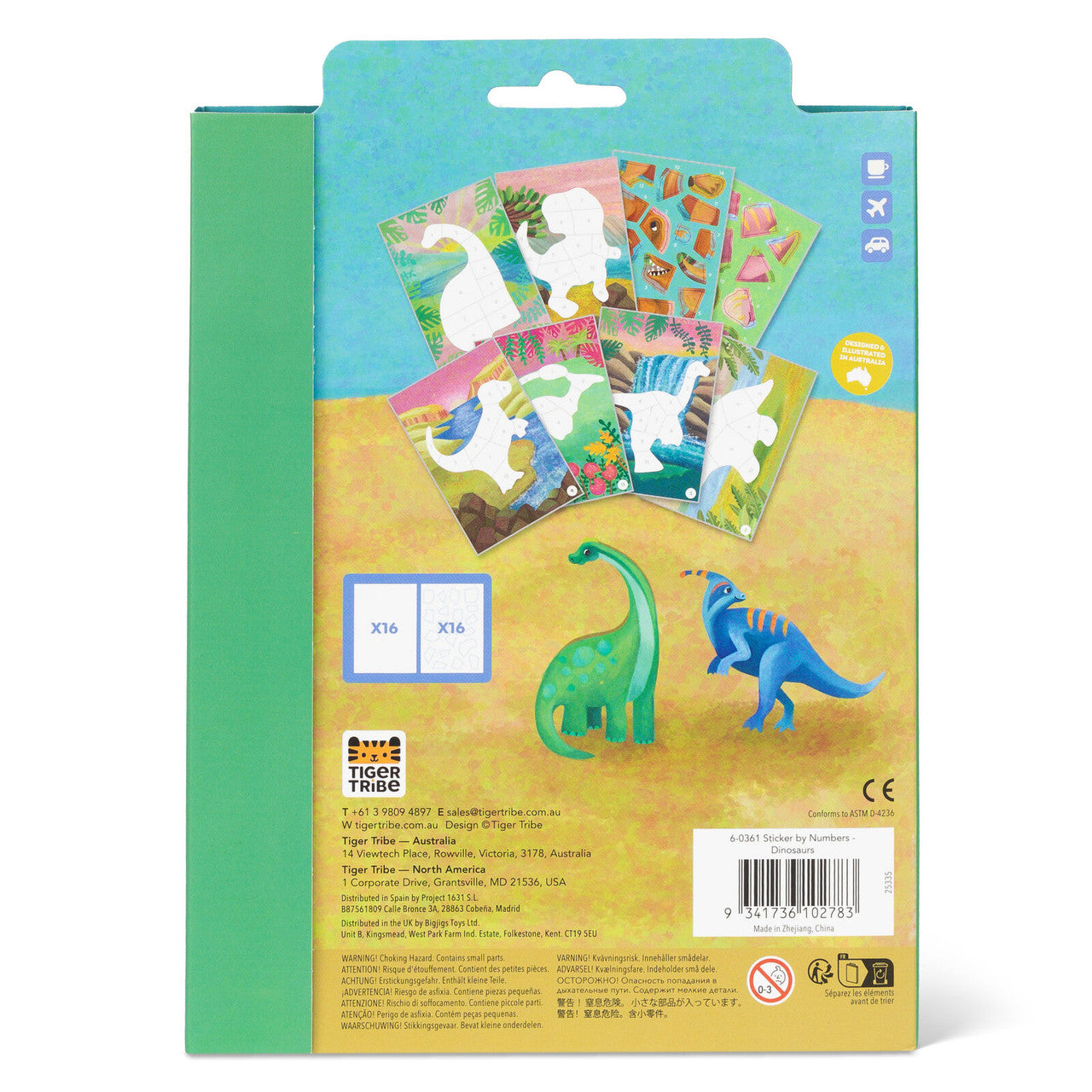 Tiger Tribe - Sticker by Numbers - Dinosaurs