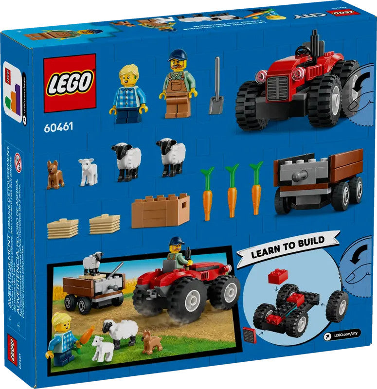LEGO® City - Red Farm Tractor with Trailer & Sheep 60461