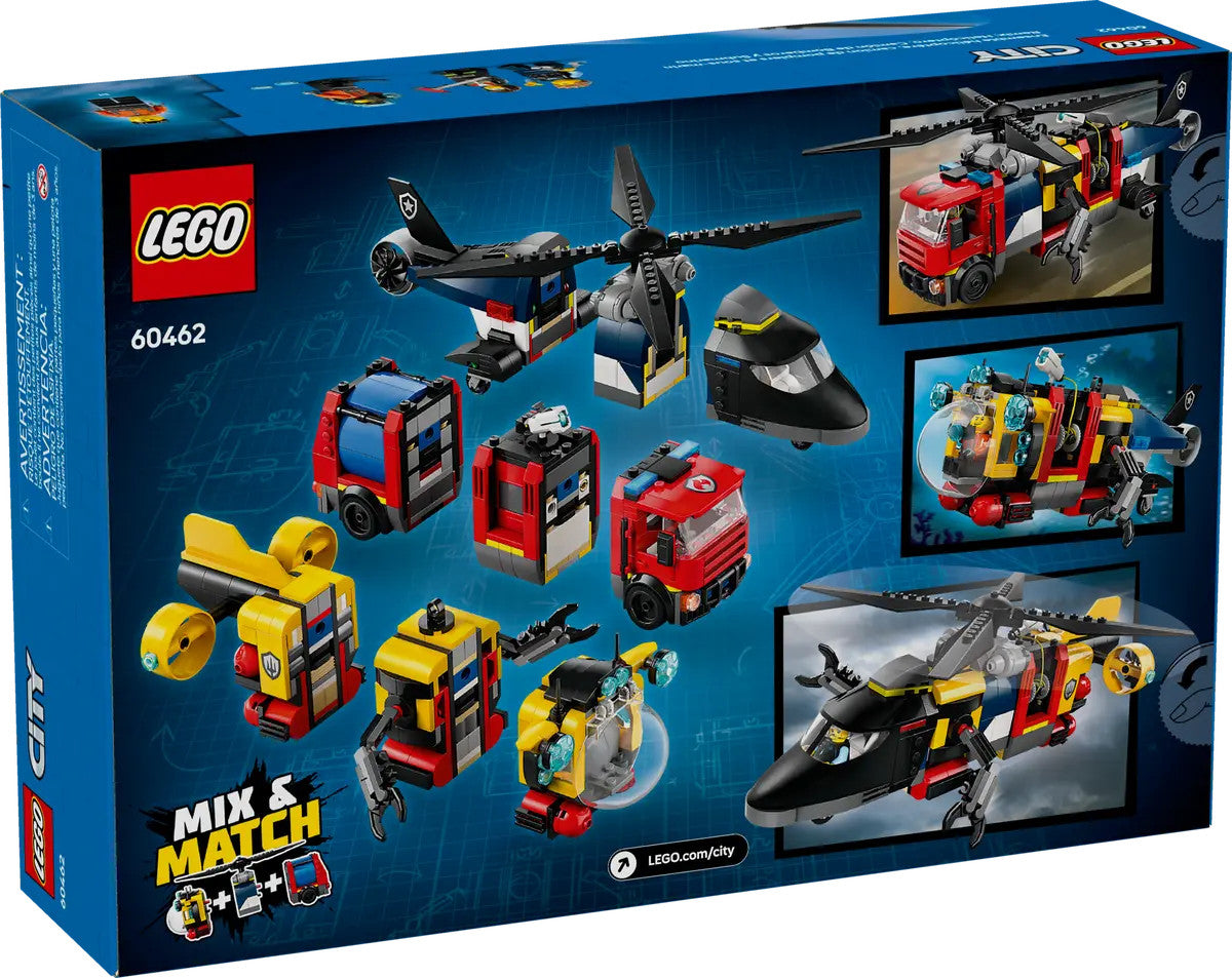 LEGO® City - Helicopter, Fire Truck & Submarine Remix 60462