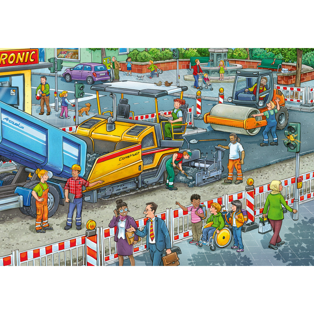 Ravensburger 2x12pc - Road Works Puzzle