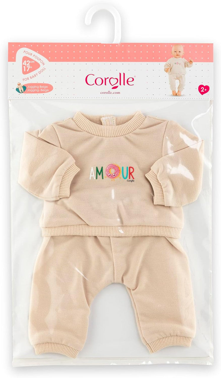 Corolle - Amour Beige Jogging Set for Corolle 42cm Mon Grand Baby Dolls