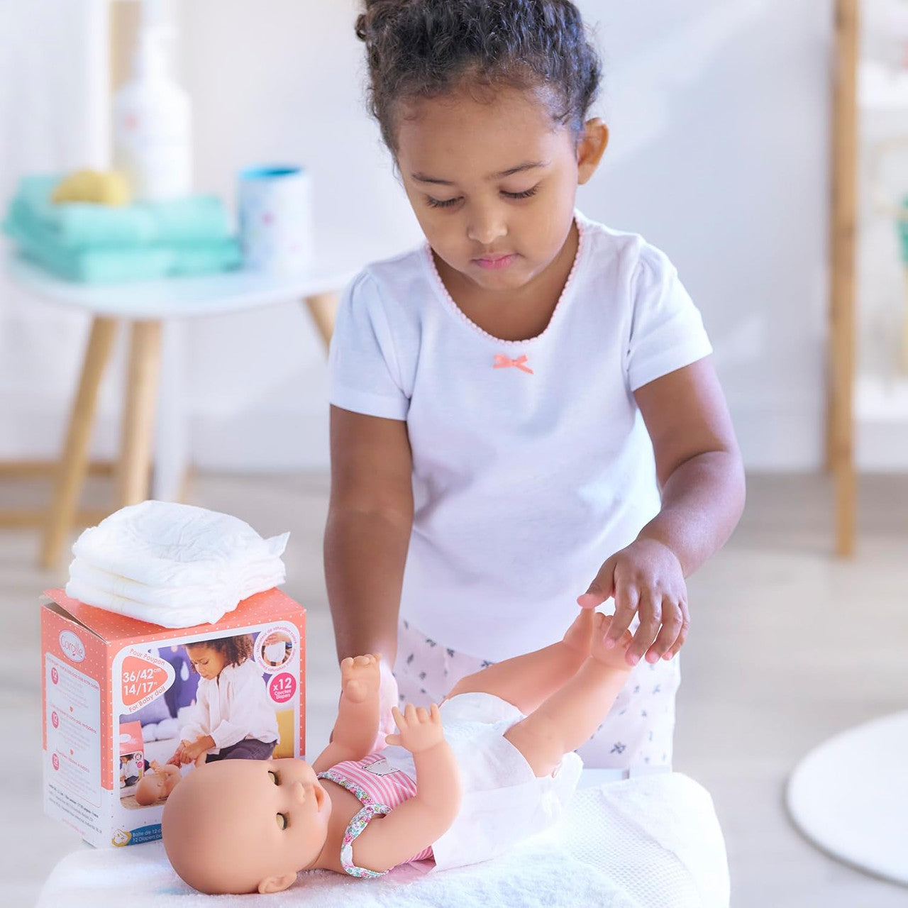 Corolle - Box of 12 Nappies for Corolle 36cm & 42cm Baby Dolls