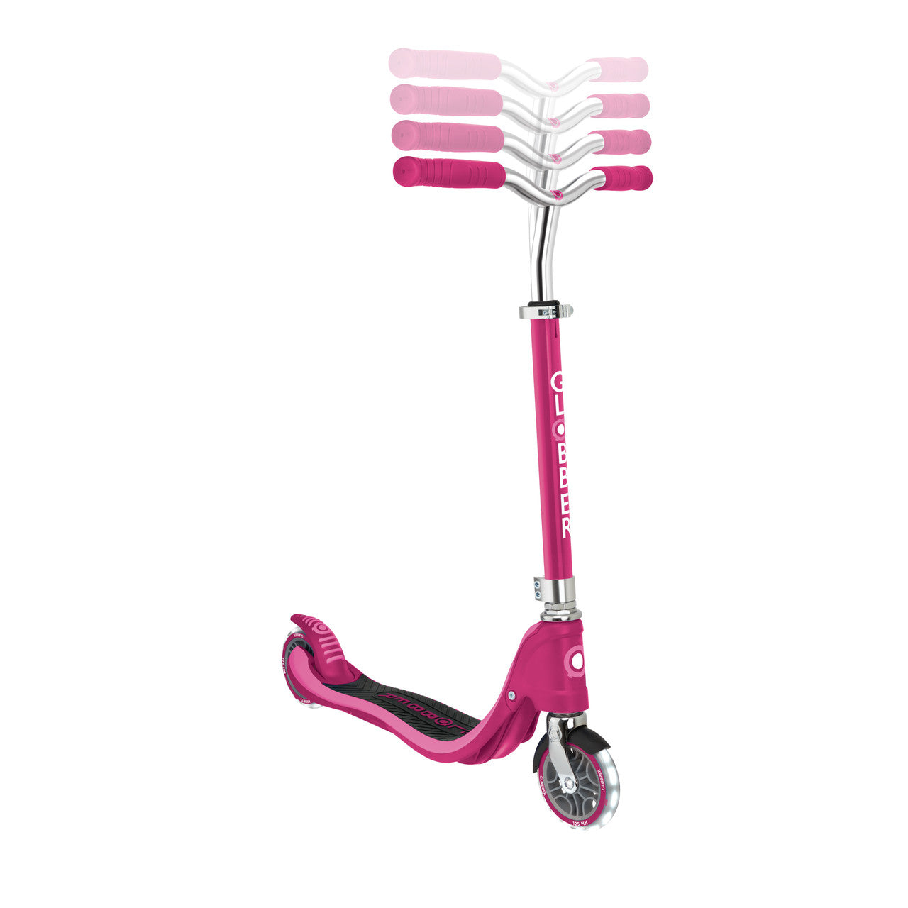 Globber FLOW 125 Scooter with Light Up Wheels - Ruby