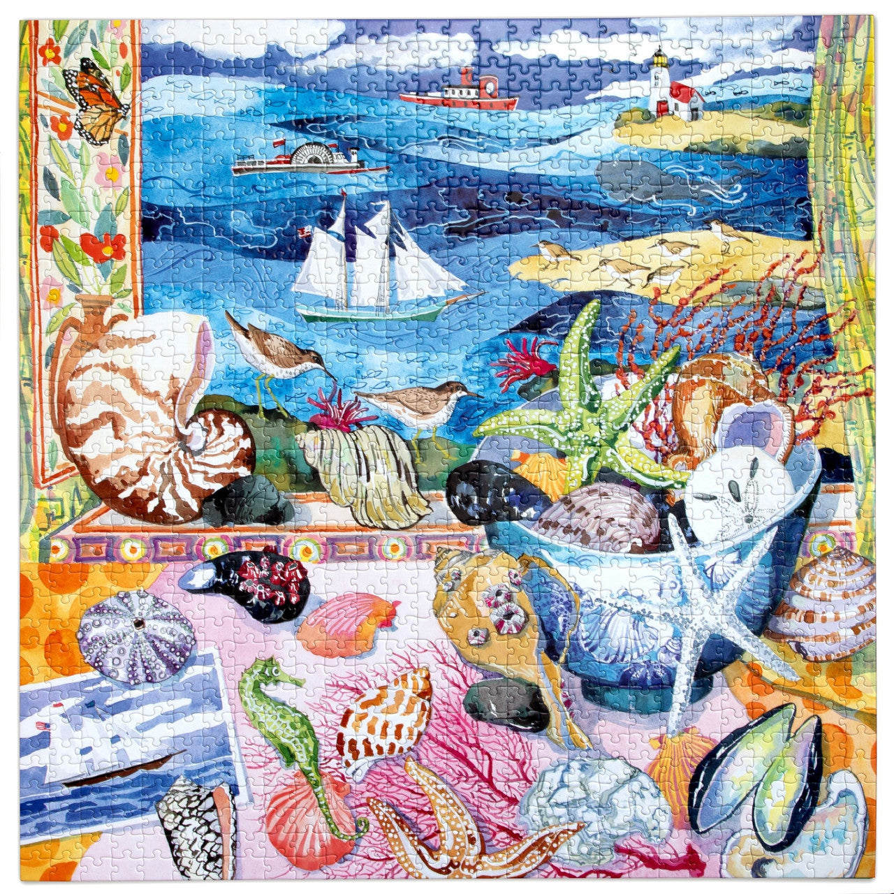 eeBoo 1000pc - Seashells By The Shore Puzzle