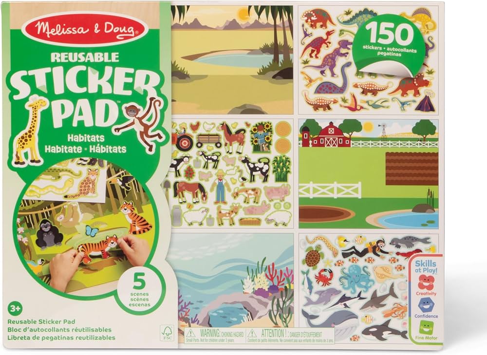 Melissa & Doug - Reusable Sticker Pad - Habitats