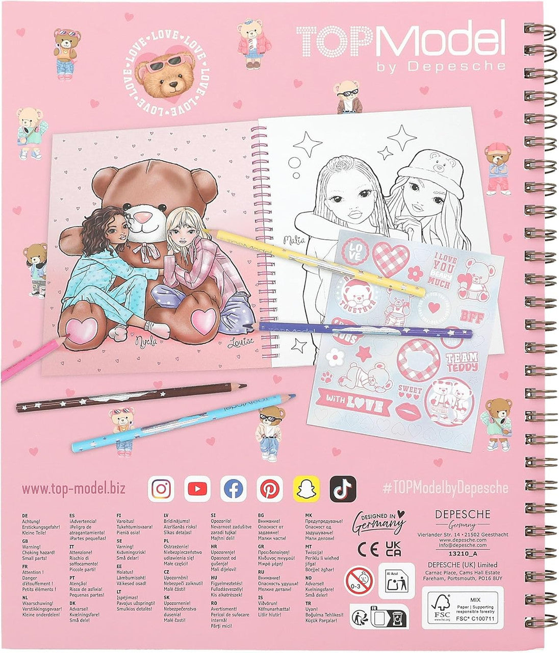TOPModel - Team Teddy Colouring Book