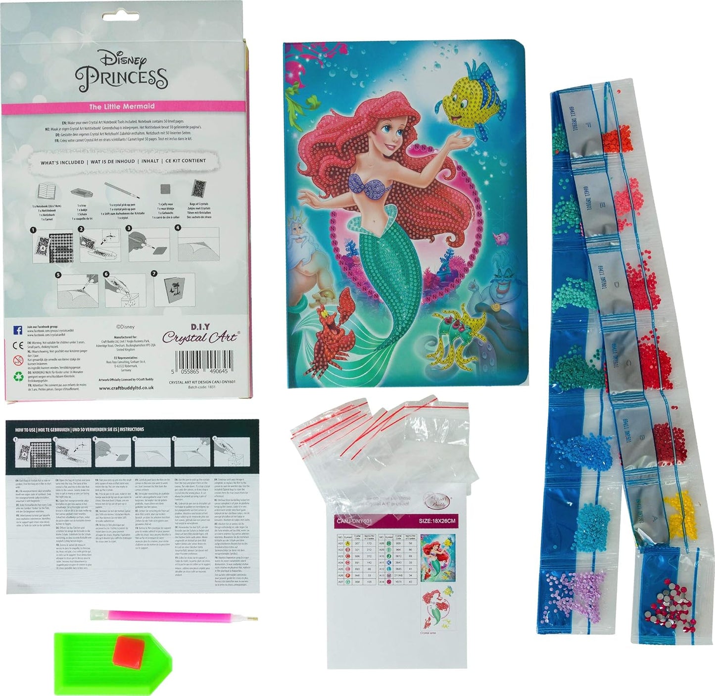 Crystal Art - The Little Mermaid Notebook 18x26cm product image 5