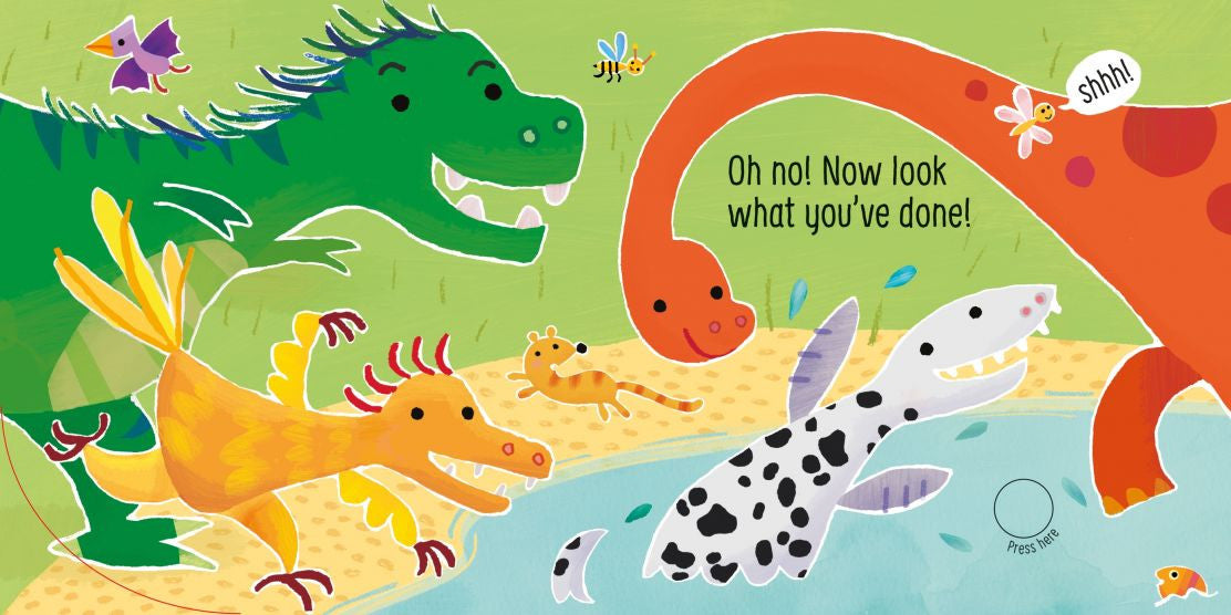 Usborne Touchy-Feely Sounds Book - Don't Tickle the T-Rex