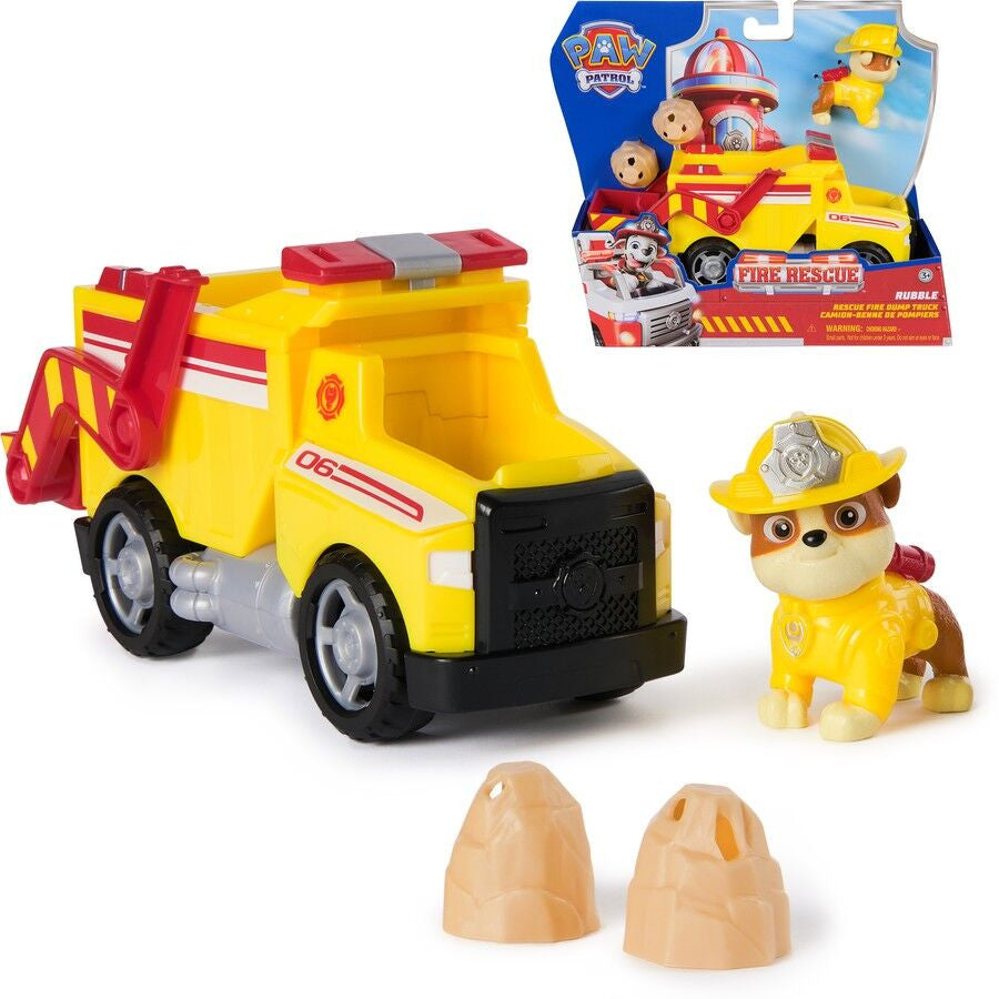 Paw Patrol - Fire Rescue Themed Vehicles - Rubble Rescue Fire Dump Truck