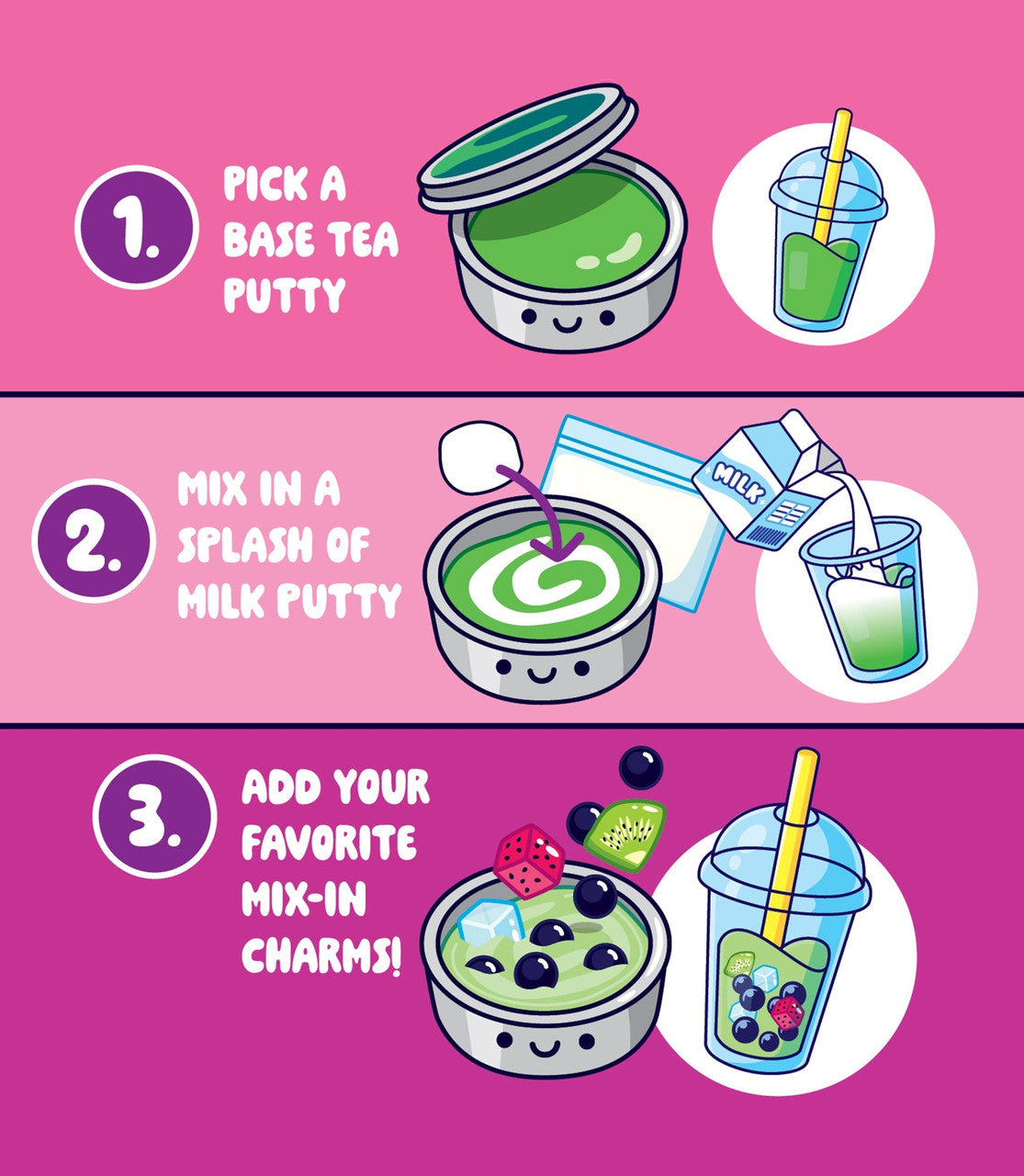Crazy Aaron's Thinking Putty - Boba Thinking Putty - Mixed by Me Kit
