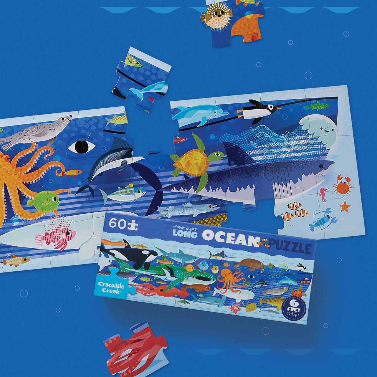 Crocodile Creek 60pc - Super Duper Long Ocean Puzzle