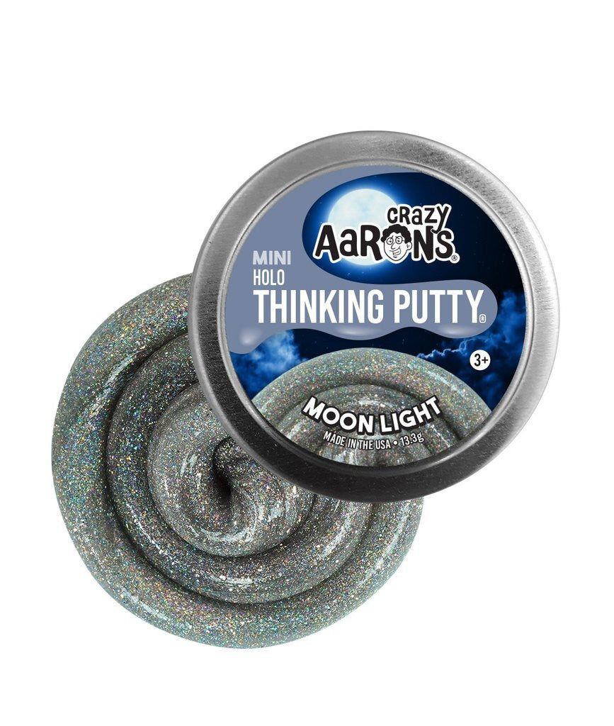 Crazy Aaron's Mini HOLO Thinking Putty - Moon Light 2" Tin