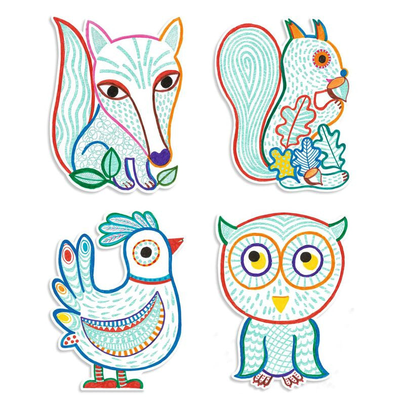 Djeco - Forest Friends Colour Reveal Set