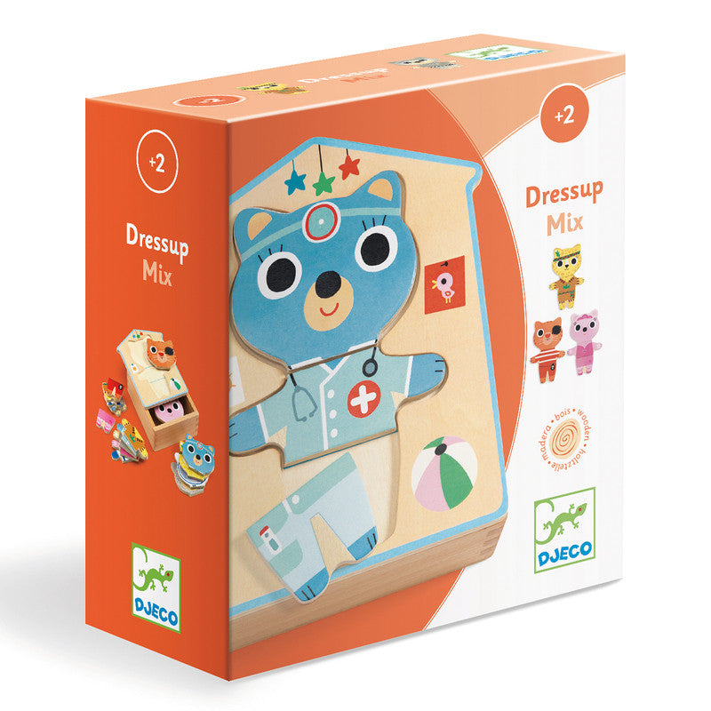 Djeco - Dressup Mix Wooden Puzzle Set