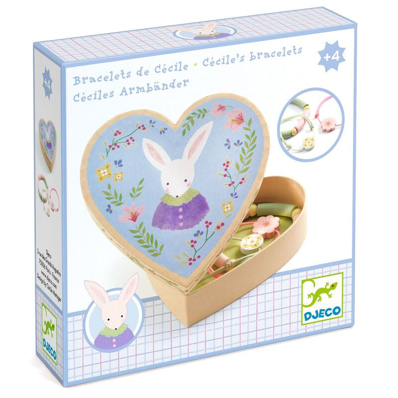 Djeco - Cecile's Bracelets in Heart Shaped Box