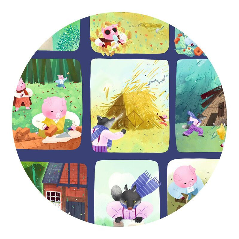 Djeco - The Three Little Pigs Story Puzzle - 35pc