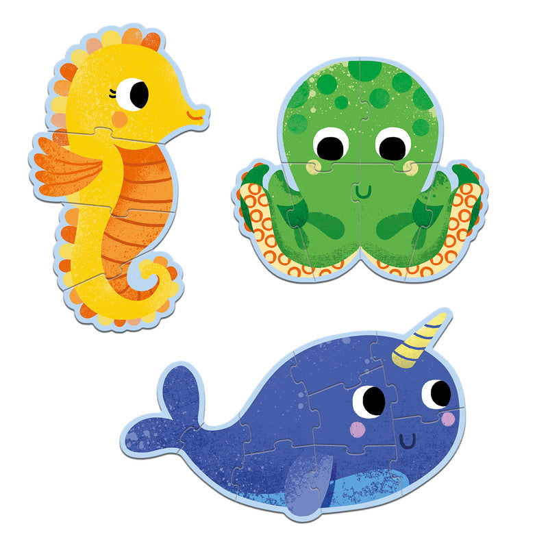 Djeco - In The Sea 4, 6,9pc Progressive Puzzle