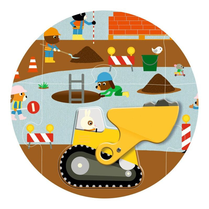 Djeco 17pc - Construction Site Giant Puzzle