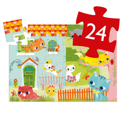 Djeco 24pc - Pachat and his Friends Silhouette Puzzle