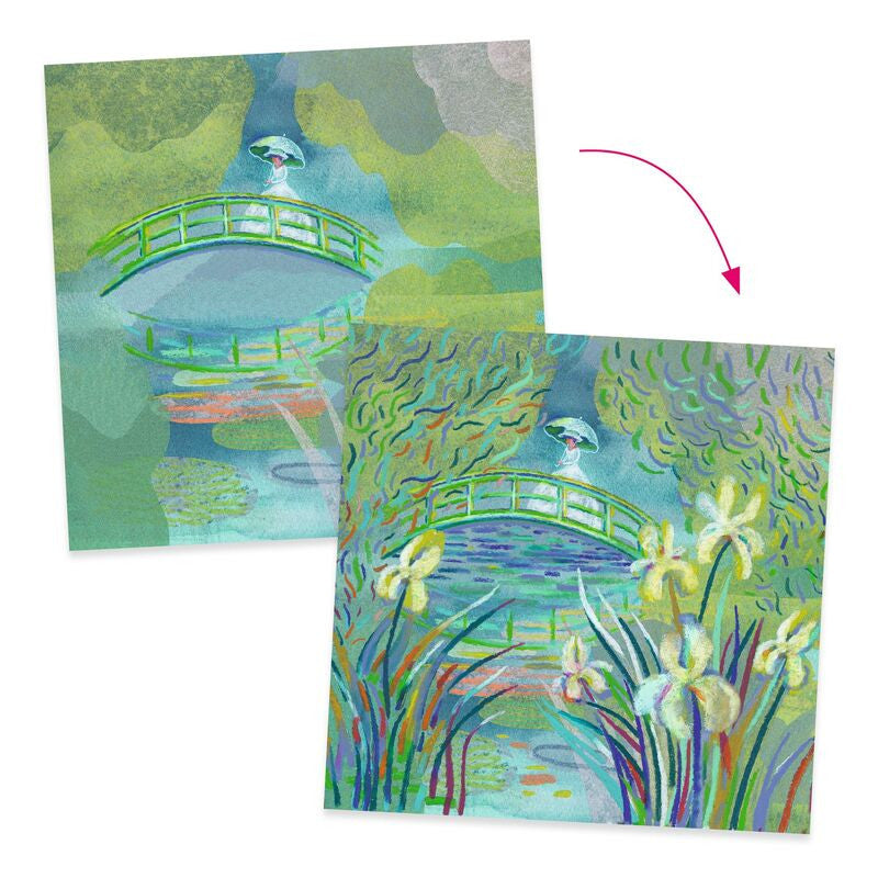 Djeco - Inspired by Water Lily Pond-Claude Monet - Wax Crayons