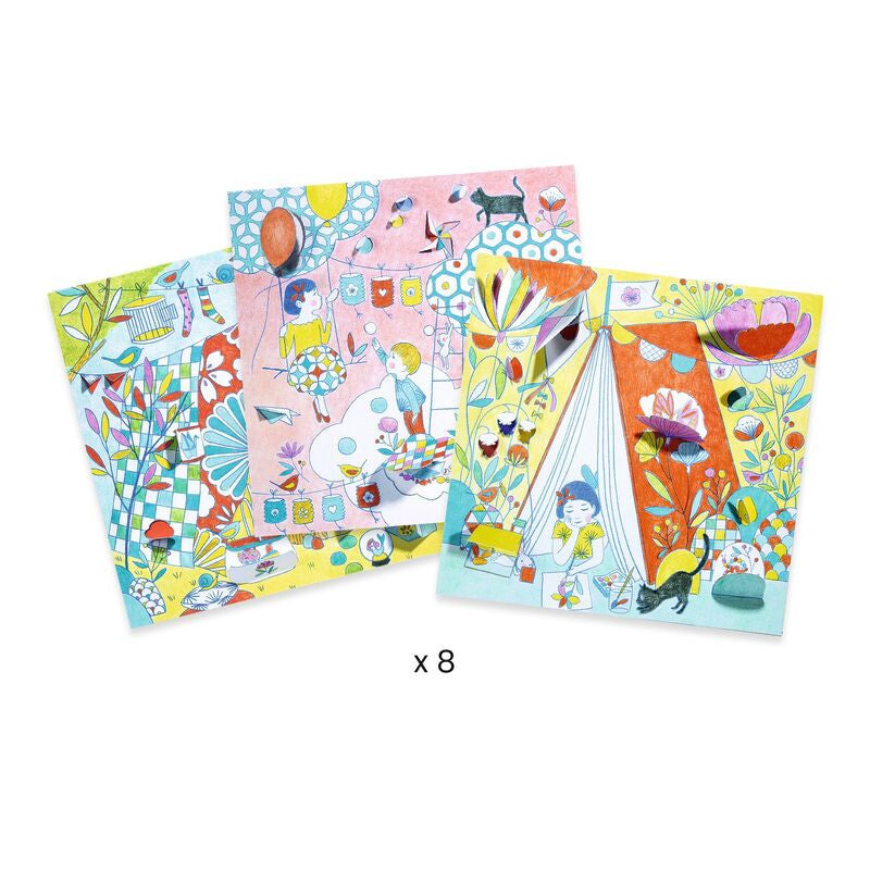 Djeco - Ninas Play Tent Colouring Surprise Kit