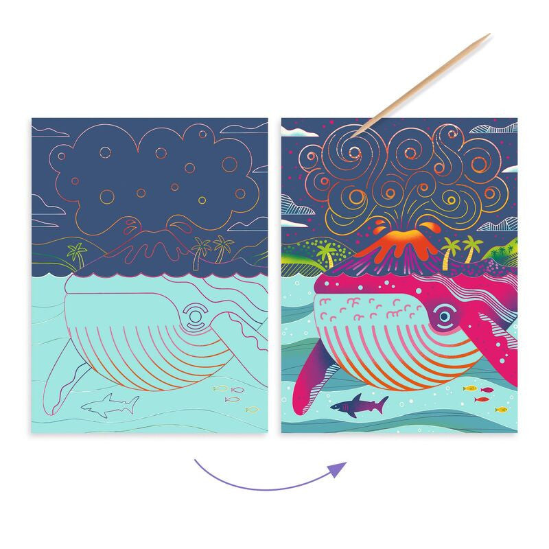 Djeco - Topsy-Turvy Scratch Cards