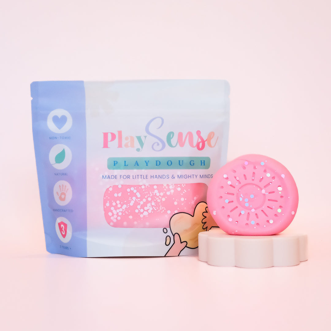 Play Sense - Glitter Dough - Pastel Pink Cotton Candy Scented