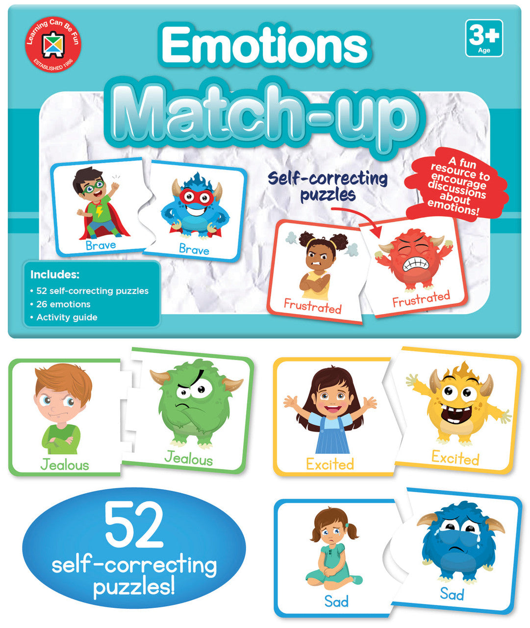 Learning Can Be Fun - Emotions Match-up Self-Correcting Puzzles