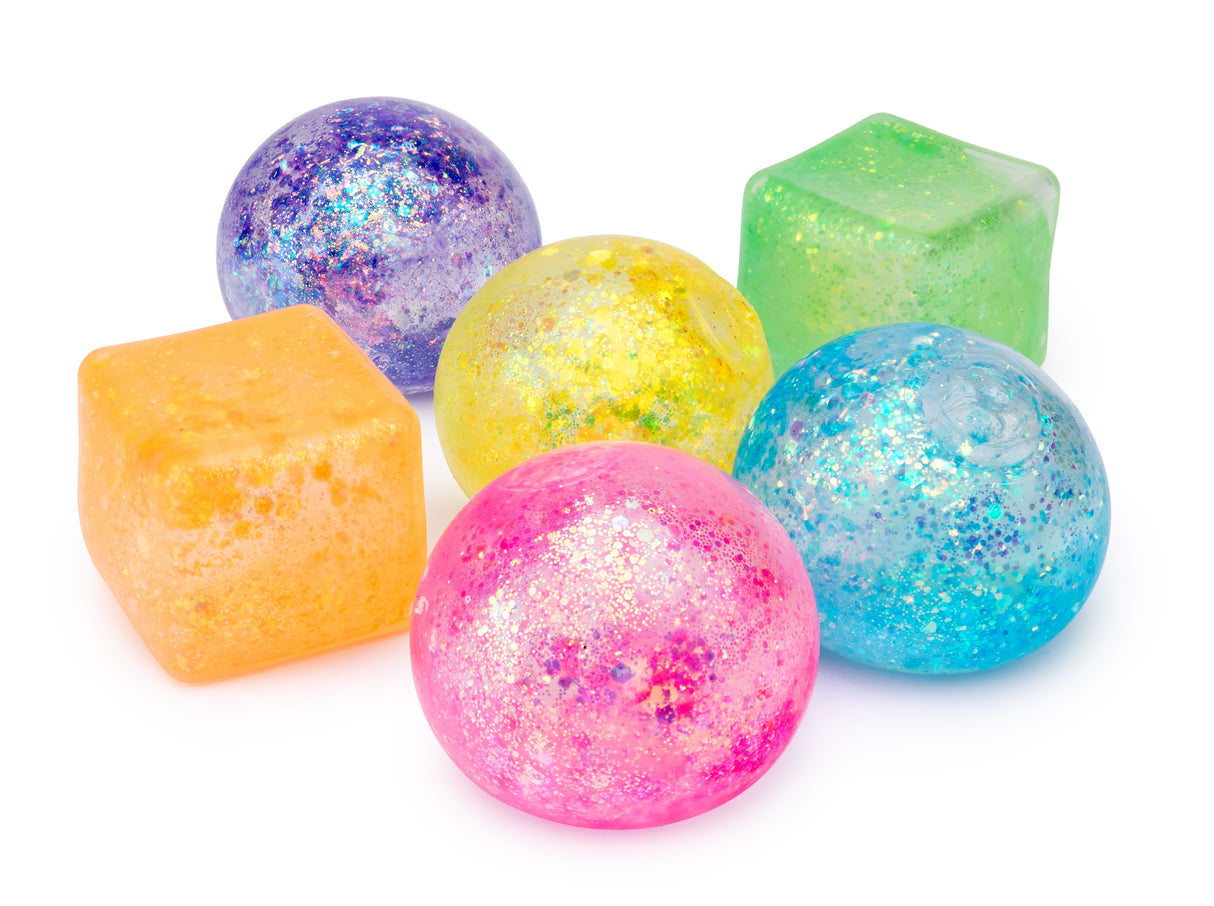 Sensory Sprouts Stretch & Sparkle Shapes Jar of 12